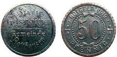 50 pfennig (Municipios de Gelsenkirchen y Rotthausen-Provincia prusiana de Westfalia) from Germany-Notgeld