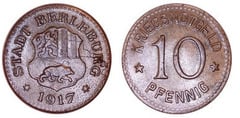10 pfennig (Ciudad de Berleburg-Provincia prusiana de Westfalia) from Germany-Notgeld