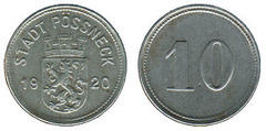 10 pfennig (Ciudad de Pößneck-Estado federado de Turingia) from Germany-Notgeld