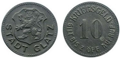 10 pfennig (Ciudad de Glatz-Provincia prusiana de Silesia) from Germany-Notgeld