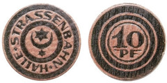 10 pfennig (Ciudad de Halle an der Saale-Provincia prusiana de Sajonia) from Germany-Notgeld