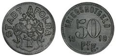50 pfennig (Ciudad de Apolda- Estado federado de Sajonia-Weimar-Eisenach) from Germany-Notgeld