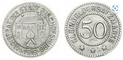 50 pfennig (Ciudad Bischofsburg-Provincia prusiana de Westfalia) from Germany-Notgeld