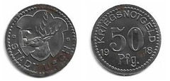 50 pfennig (Ciudad de Usch-Provincia prusiana de Posen) from Germany-Notgeld