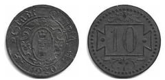 10 pfennig (Ciudad de Danzig-Provincia prusiana de Prusia Occidental) from Germany-Notgeld