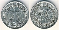 50 reichspfennig from Germany-Rep. Weimar