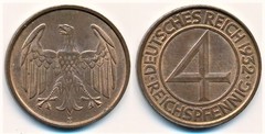 4 reichspennig from Germany-Rep. Weimar