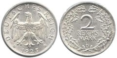 2 reichsmark from Germany-Rep. Weimar
