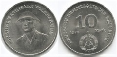 10 mark (20 aniversario del Ejército Nacional) from Germany-Democratic Republic