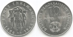 10 mark (Centenario del Nacimiento de Ernst Thalmann) from Germany-Democratic Republic