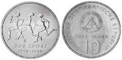 10 mark (40th Anniversary of Sports in East Germany) from Germany-Democratic Republic