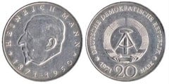 20 mark (Centenary of the Birth of Heinrich Mann) from Germany-Democratic Republic