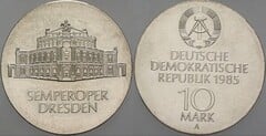 10 mark (Reapertura de la Opera Semper en Dresden) from Germany-Democratic Republic