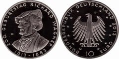 10 euro (200 Aniversario del Nacimiento de Richard Wagner) from Germany-Federal Rep.