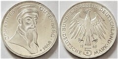 5 mark (500 Aniversario de la Muerte de Johannes Gutenberg) from Germany-Federal Rep.