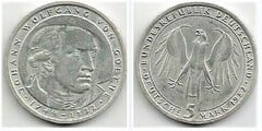 5 mark (150th Anniversary of the Death of Johann Volfgang) from Germany-Federal Rep.
