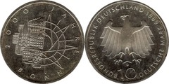10 mark (2,000th Anniversary of the City of Bonn) from Germany-Federal Rep.