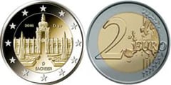 2 euro (Federal State of Saxony-Sachsen) from Germany-Federal Rep.