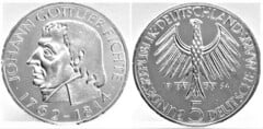 5 mark (150th Anniversary of Johann Gottlieb Fichte's Death) from Germany-Federal Rep.