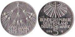 5 mark (100 Aniversario del Nacimiento de Otto Hahn) from Germany-Federal Rep.