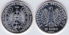10 euro (Heinrich Hertz - 125 Years Electric Rays) from Germany-Federal Rep.
