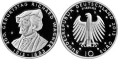 10 euro (200th Anniversary of the Birth of Richard Wagner) from Germany-Federal Rep.