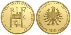 100 euro (Centenario Quedlinburg - Patrimonio de la UNESCO) from Germany-Federal Rep.