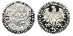 5 mark (500 Aniversario del Nacimiento de Martin Luther) from Germany-Federal Rep.