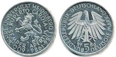 5 mark (600 Aniversario de la Universidad de Heidelberg) from Germany-Federal Rep.