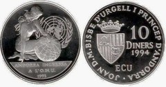 10 diners (Ingreso de Andorra en la ONU) from Andorra
