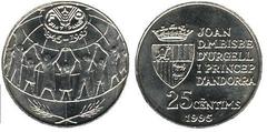 25 cèntims (50th Anniversary of FAO) from Andorra