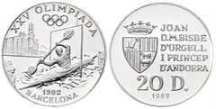 20 diners (XXV Olímpiada-Barcelona 92) from Andorra