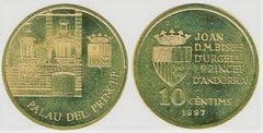 10 cèntims (Prince's Palace) from Andorra