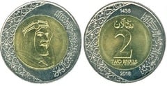 2 riyals (Salmán bin Abdulaziz) from Saudi Arabia