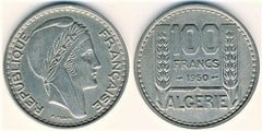 100 francs (Ocupación Francesa) from Algeria