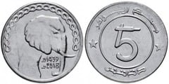 5 dinares from Algeria
