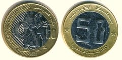 50 dinares (50 Aniversario de la Revolución) from Algeria