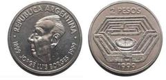 2 pesos (Centenario del Nacimiento de Jorge Luis Borges) from Argentina