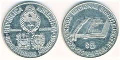 5 pesos (Convención Nacional Constituyente) from Argentina