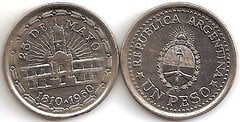 1 peso (150th Anniversary of the May Revolution of 1810) from Argentina