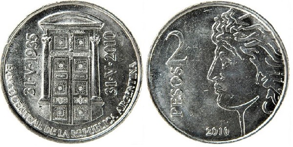 Photo of 2 pesos (75 Aniversario del B.C.R.A)