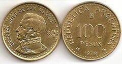 100 pesos (200 Aniversario del Nacimiento de José de San Martin) from Argentina