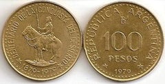 100 pesos (Centennial of the Conquest of the Desert) from Argentina