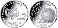 5 pesos (Copa Mundial de la FIFA-Alemania 2006) from Argentina