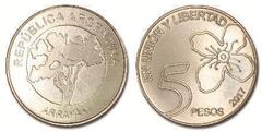 5 pesos (Arrayán) from Argentina
