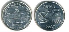 2 pesos (Centennial of the Discovery of Petroleum) from Argentina