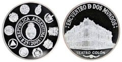 25 pesos (Encuentro de Dos Mundos) from Argentina