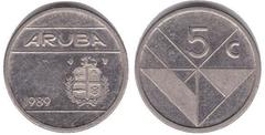 ARUBA SET 7 COINS 5 10 25 50 CENTS 1 2.5 5 FLORIN 1986-2012 KM 1-6 12 UNC 
