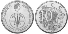 10 cents (50th Anniversary of the Decimal Currency) from Australia