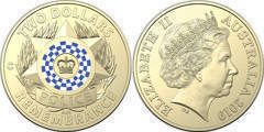 2 dollars (30 Aniversario de la Conmemoración del Día Nacional de la Policía) from Australia